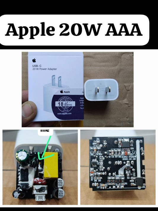 2-pin 20W USB-C power adapter with the Apple logo